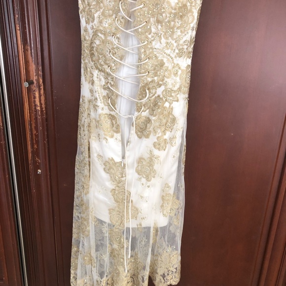 Gold and white dress from Baracci - Picture 2 of 3